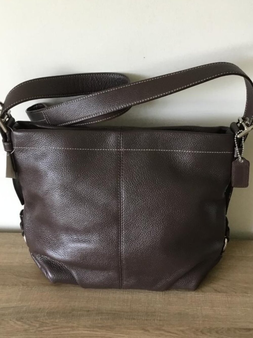 Coach Mahogany Pebbled Leather Convertible Shoulder Bag SoHo Model NWT - Picture 2 of 14